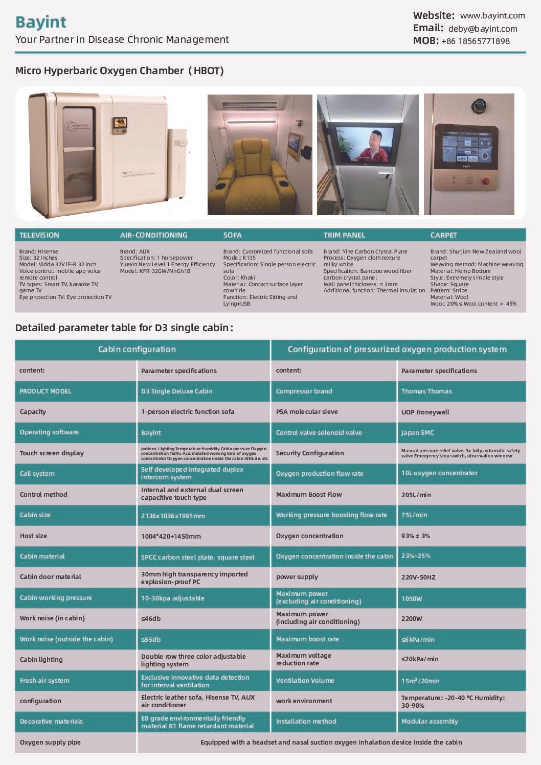 Hyperbaric oxygen chamber(1.3ATA-1.6ATA) - Image 5